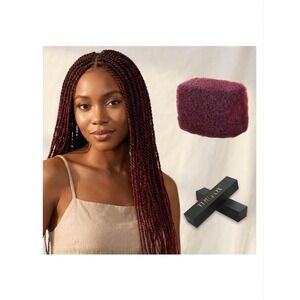 The Fox Afro Kinky Bulk Real Human Hair‎ 16 Inch Burgundy #99J 50g Braiding Hair